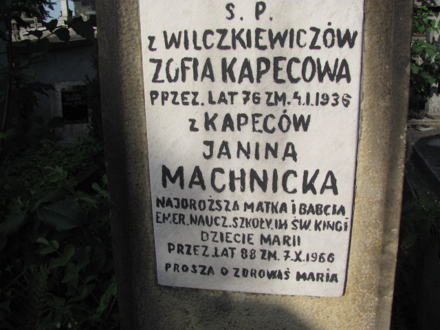 Janina MACHNICKA 1879 Bochnia - Grobonet - Wyszukiwarka osób pochowanych