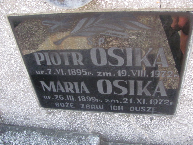 Maria OSIKA 1899 Bochnia - Grobonet - Wyszukiwarka osób pochowanych